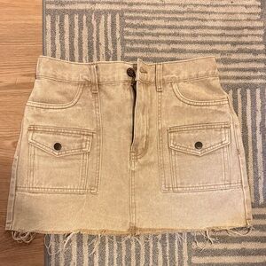 Sincerely Jules Beige Denim Skirt